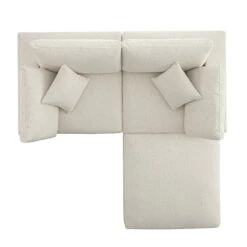 Lutyens Beige Linen Blend Modular Sofa, 2-Piece Chaise -Daals Store SCSF 054 BEIGE LIN 2PCHAISE WB5