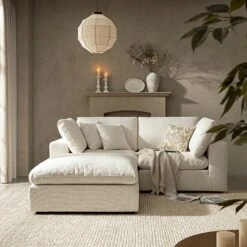 Lutyens Beige Linen Blend Modular Sofa, 2-Piece Chaise -Daals Store SCSF 054 BEIGE LIN 2PCHAISE scene2