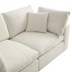 Lutyens Beige Linen Blend Modular Sofa, 2-Piece -Daals Store SCSF 054 BEIGE LIN 2P detail1