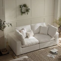 Lutyens Beige Linen Blend Modular Sofa, 2-Piece -Daals Store SCSF 054 BEIGE LIN 2P scene2