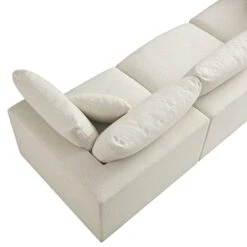 Lutyens Beige Linen Blend Modular Sofa, 3-Piece -Daals Store SCSF 054 BEIGE LIN 3P detail2