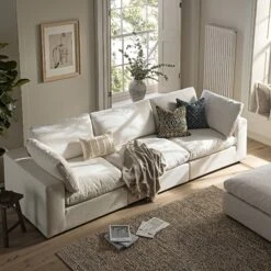 Lutyens Beige Linen Blend Modular Sofa, 3-Piece -Daals Store SCSF 054 BEIGE LIN 3P scene2