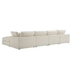Lutyens Beige Linen Blend Modular Sofa, 4-Piece Chaise -Daals Store SCSF 054 BEIGE LIN 4PCHAISE WB4