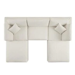 Lutyens Beige Linen Blend Modular Sofa, 5-Piece U-Shape Set 13 Lutyens Beige Linen Blend Modular Sofa, 5-Piece U-Shape Set -Daals Store SCSF 054 BEIGE LIN 5PUSHAPE WB5