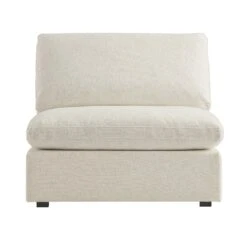 Lutyens Beige Linen Blend Modular Sofa, Armless Seat 9 Lutyens Beige Linen Blend Modular Sofa, Armless Seat -Daals Store SCSF 054 BEIGE LIN B WB2