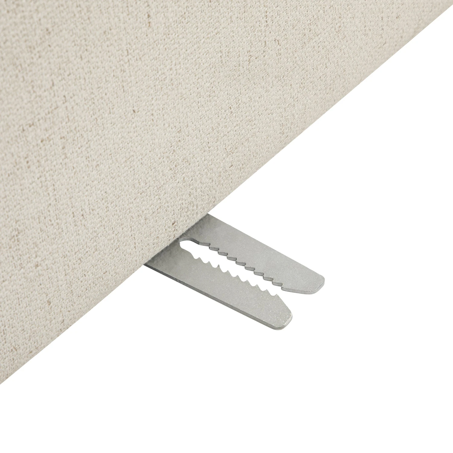 Lutyens Beige Linen Blend Modular Sofa, Armless Seat 8 Lutyens Beige Linen Blend Modular Sofa, Armless Seat - Image 8