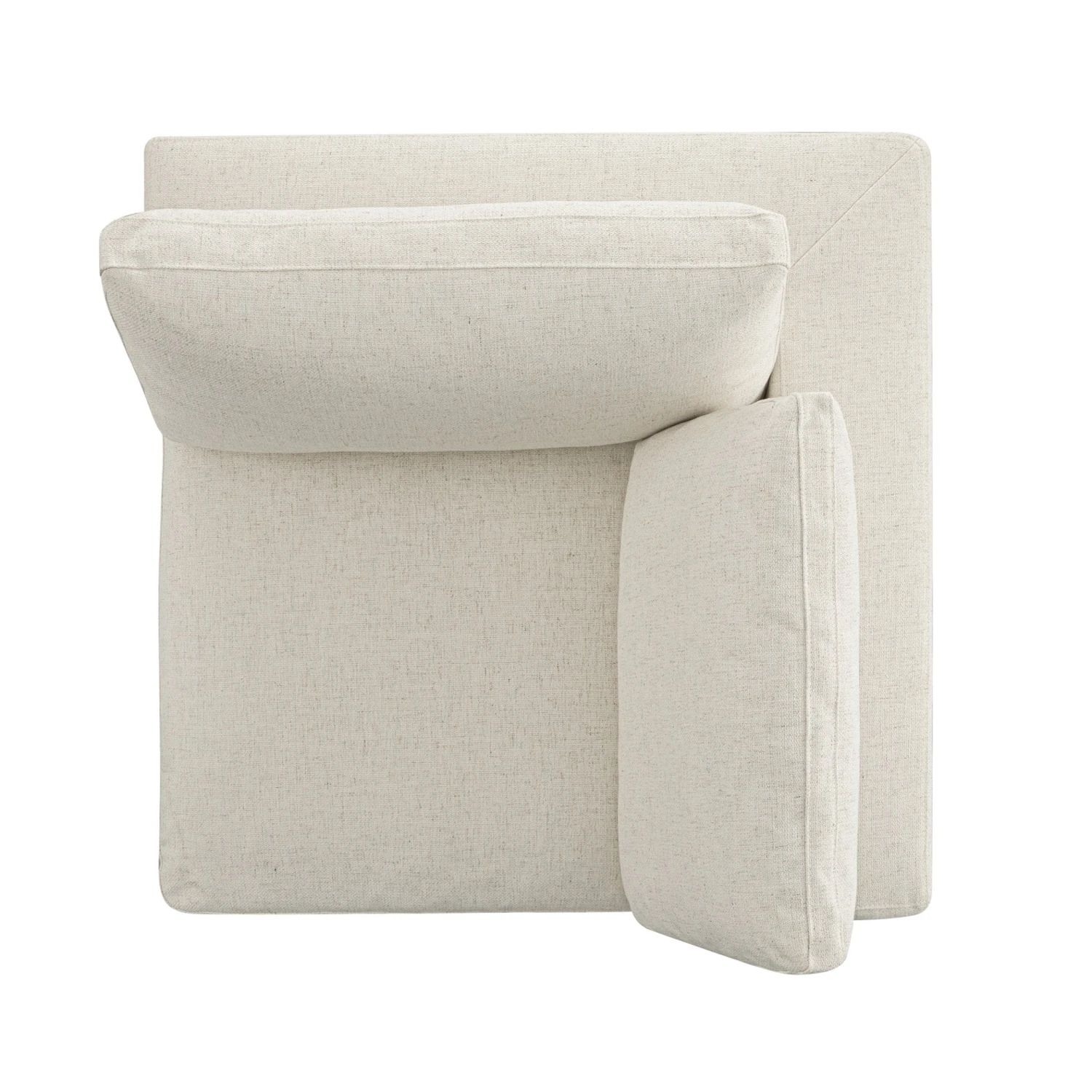 Lutyens Beige Linen Blend Modular Sofa, Corner Unit 4 Lutyens Beige Linen Blend Modular Sofa, Corner Unit - Image 4