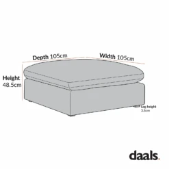 Lutyens Moss Green Velvet Modular Sofa, Stool 8 Lutyens Moss Green Velvet Modular Sofa, Stool -Daals Store SCSF 054 C CHART 1