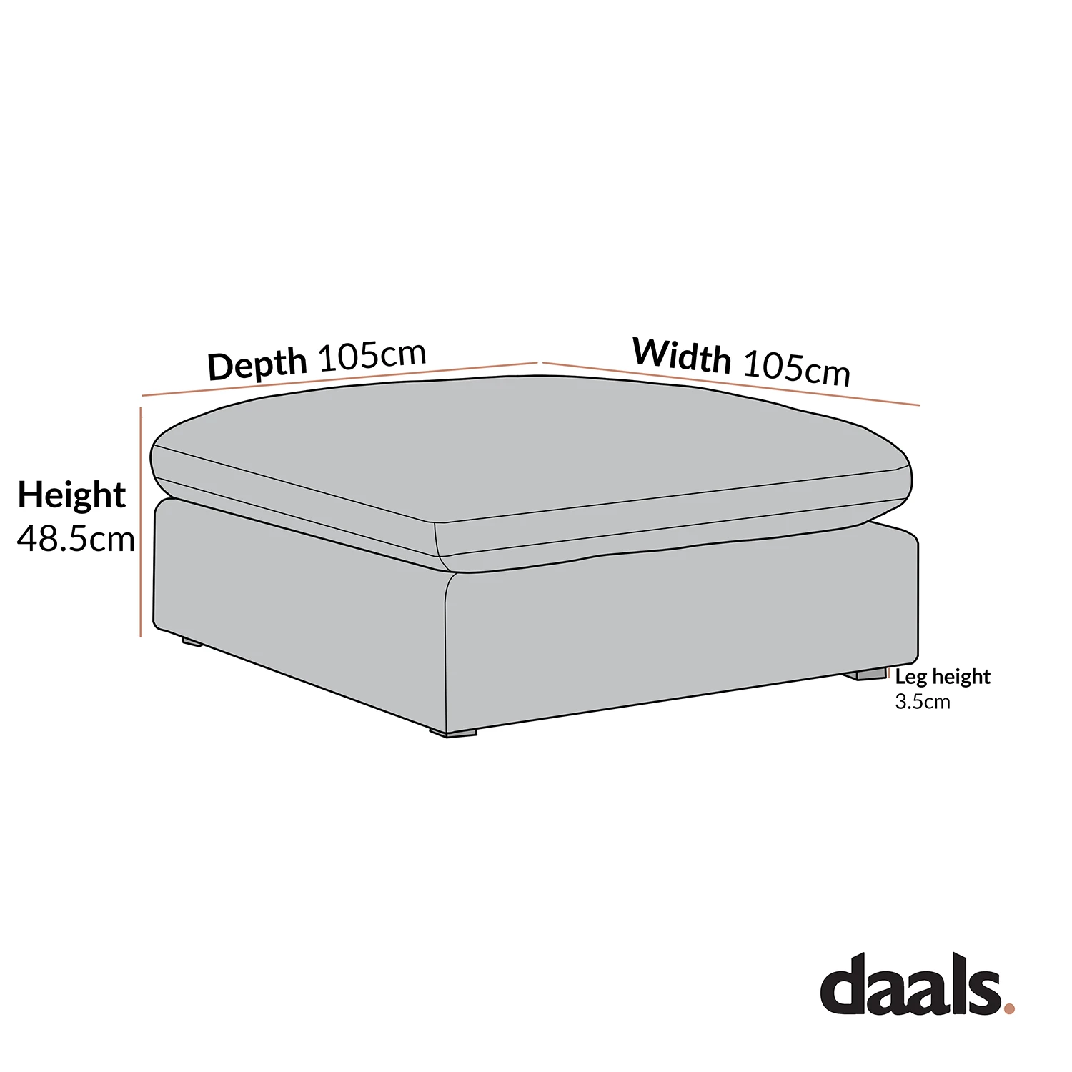 Lutyens Oatmeal Weave Fabric Modular Sofa, Stool 3 Lutyens Oatmeal Weave Fabric Modular Sofa, Stool - Image 3