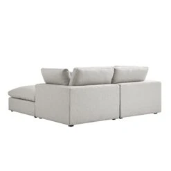 Lutyens Light Grey Linen Blend Modular Sofa, 2-Piece Chaise 26 Lutyens Light Grey Linen Blend Modular Sofa, 2-Piece Chaise -Daals Store SCSF 054 LGREY LIN 2PCHAISE WB6