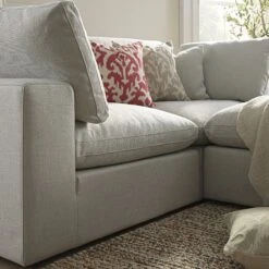 Lutyens Light Grey Linen Blend Modular Sofa, 2-Piece Chaise 19 Lutyens Light Grey Linen Blend Modular Sofa, 2-Piece Chaise -Daals Store SCSF 054 LGREY LIN 2PCHAISE scene4