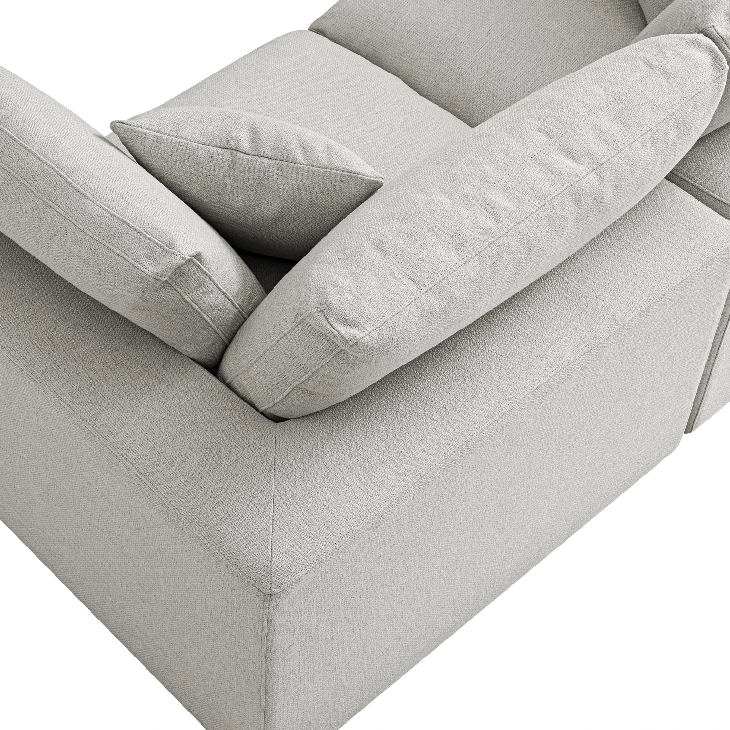 Lutyens Light Grey Linen Blend Modular Sofa, 2-Piece 13 Lutyens Light Grey Linen Blend Modular Sofa, 2-Piece - Image 13