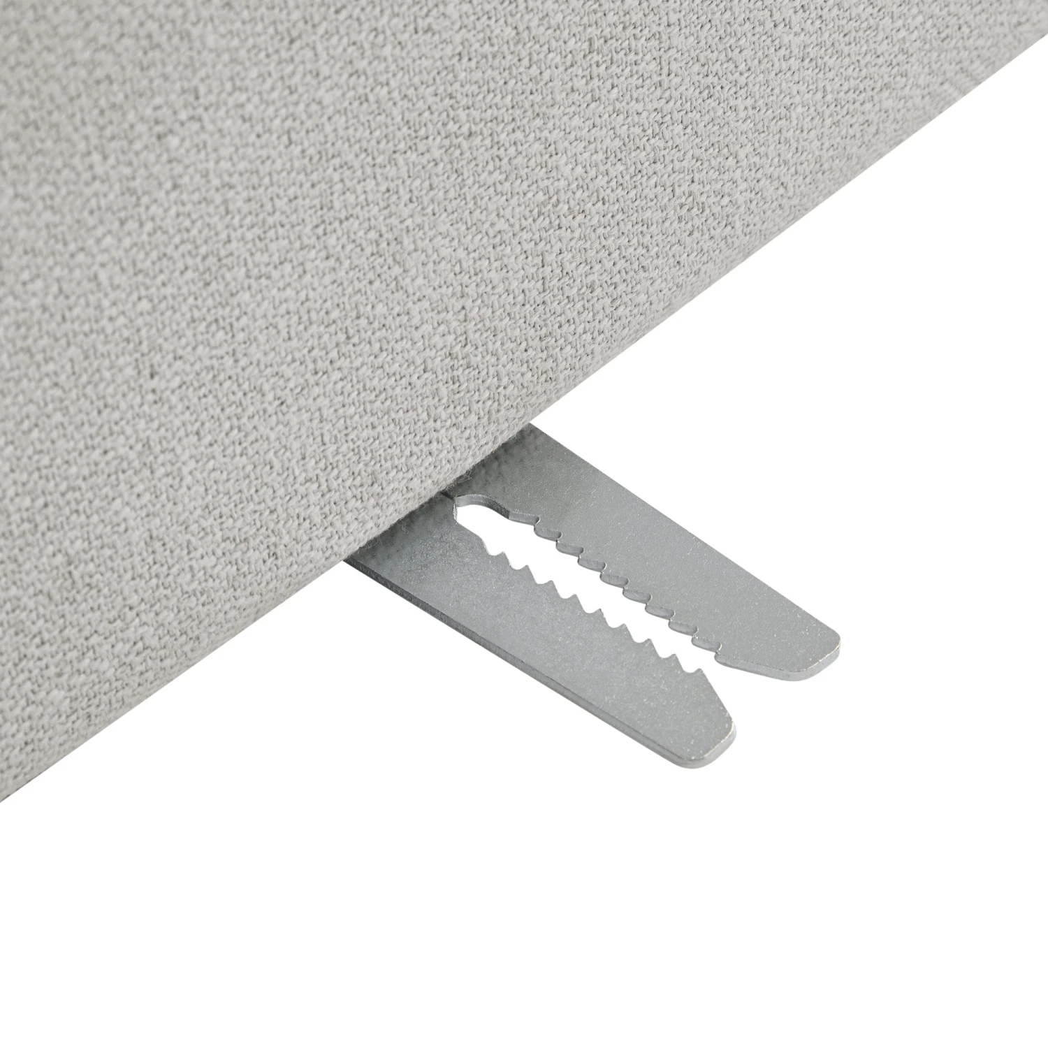 Lutyens Light Grey Linen Blend Modular Sofa, 3-Piece Chaise 10 Lutyens Light Grey Linen Blend Modular Sofa, 3-Piece Chaise - Image 10