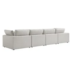 Lutyens Light Grey Linen Blend Modular Sofa, 4-Piece -Daals Store SCSF 054 LGREY LIN 4P WB6