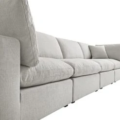 Lutyens Light Grey Linen Blend Modular Sofa, 4-Piece -Daals Store SCSF 054 LGREY LIN 4P detail1
