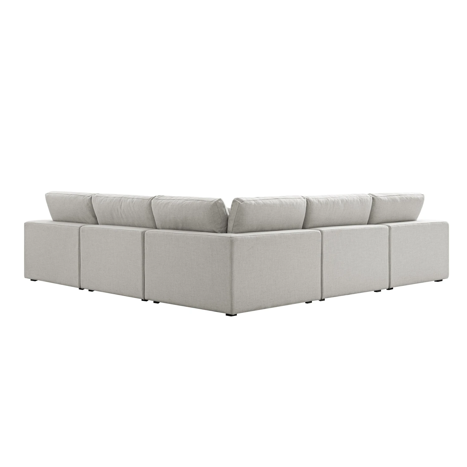 Lutyens Light Grey Linen Blend Modular Sofa, 5-Piece Corner Set 5 Lutyens Light Grey Linen Blend Modular Sofa, 5-Piece Corner Set - Image 5