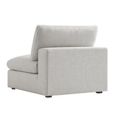 Lutyens Light Grey Linen Blend Modular Sofa, Armless Seat -Daals Store SCSF 054 LGREY LIN B WB5