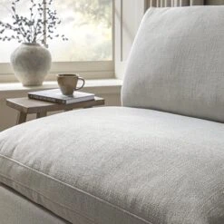 Lutyens Light Grey Linen Blend Modular Sofa, Armless Seat -Daals Store SCSF 054 LGREY LIN B scene2