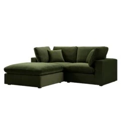 Lutyens Moss Green Velvet Modular Sofa, 2-Piece Chaise 19 Lutyens Moss Green Velvet Modular Sofa, 2-Piece Chaise -Daals Store SCSF 054 MOSS VEL 2PCHAISE WB1