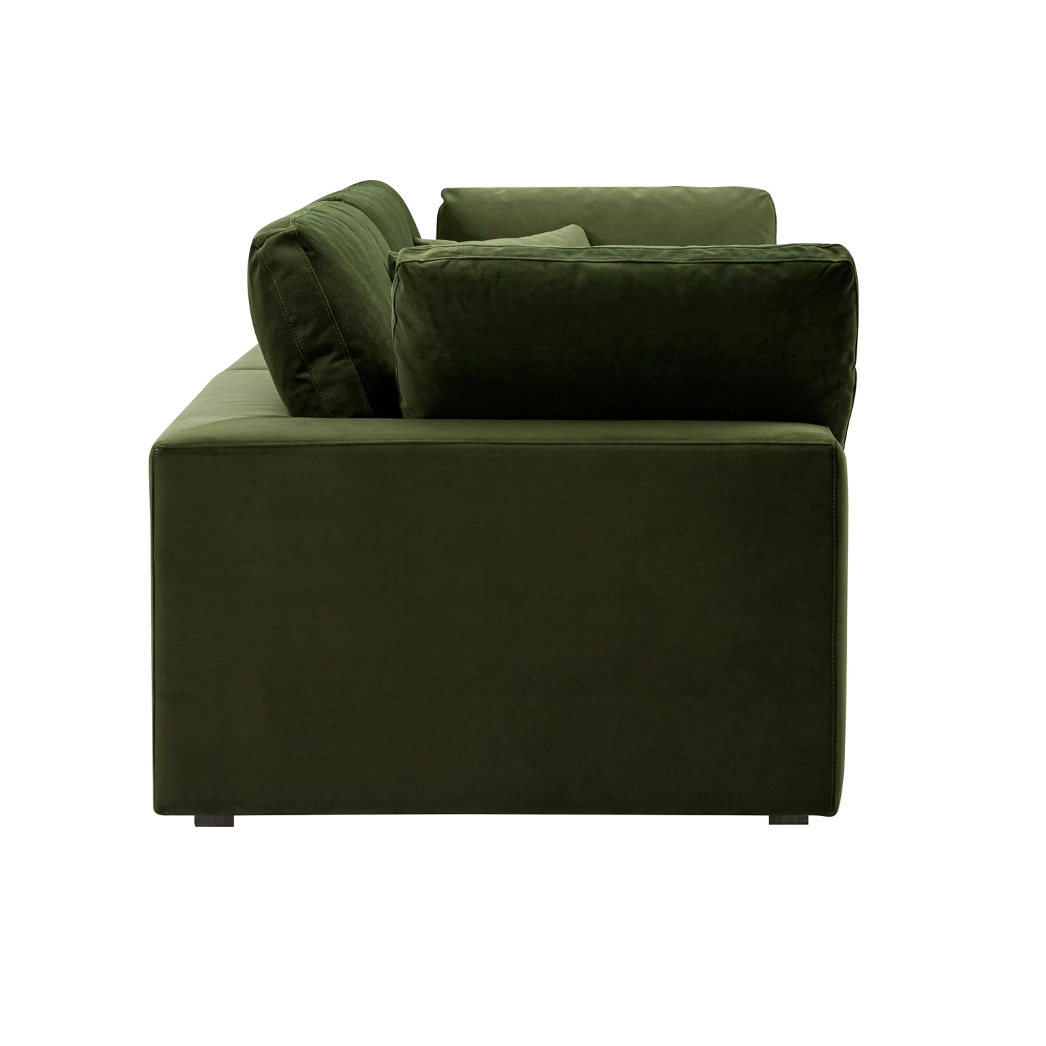 Lutyens Moss Green Velvet Modular Sofa, 2-Piece 6 Lutyens Moss Green Velvet Modular Sofa, 2-Piece - Image 6