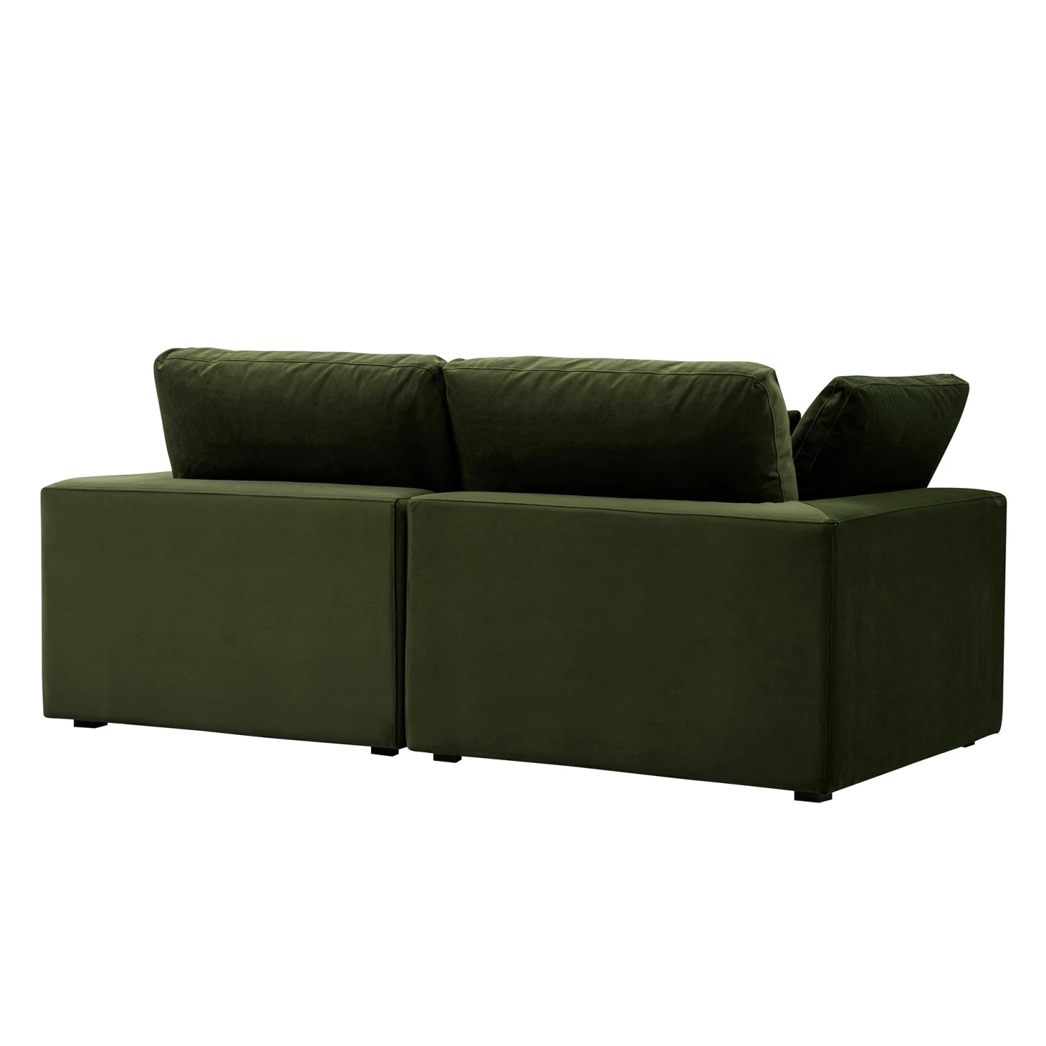 Lutyens Moss Green Velvet Modular Sofa, 2-Piece 7 Lutyens Moss Green Velvet Modular Sofa, 2-Piece - Image 7