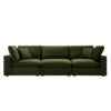 Lutyens Moss Green Velvet Modular Sofa, 3-Piece 34 Lutyens Moss Green Velvet Modular Sofa, 3-Piece -Daals Store SCSF 054 MOSS VEL 3P WB1