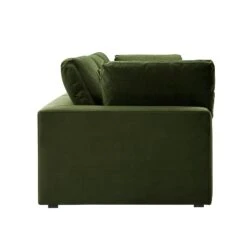 Lutyens Moss Green Velvet Modular Sofa, 3-Piece -Daals Store SCSF 054 MOSS VEL 3P WB5