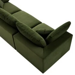 Lutyens Moss Green Velvet Modular Sofa, 3-Piece -Daals Store SCSF 054 MOSS VEL 3P detail2