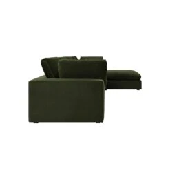 Lutyens Moss Green Velvet Modular Sofa, 4-Piece Chaise 12 Lutyens Moss Green Velvet Modular Sofa, 4-Piece Chaise -Daals Store SCSF 054 MOSS VEL 4PCHAISE WB5