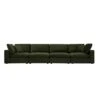 Lutyens Moss Green Velvet Modular Sofa, 4-Piece 19 Lutyens Moss Green Velvet Modular Sofa, 4-Piece -Daals Store SCSF 054 MOSS VEL 4P WB1