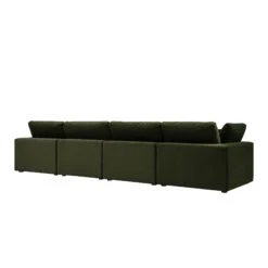 Lutyens Moss Green Velvet Modular Sofa, 4-Piece 11 Lutyens Moss Green Velvet Modular Sofa, 4-Piece -Daals Store SCSF 054 MOSS VEL 4P WB4