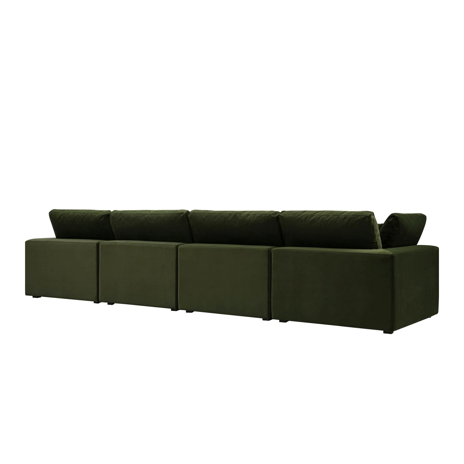 Lutyens Moss Green Velvet Modular Sofa, 4-Piece 5 Lutyens Moss Green Velvet Modular Sofa, 4-Piece - Image 5
