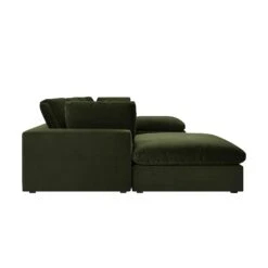 Lutyens Moss Green Velvet Modular Sofa, 6-Piece U-Shape Set 10 Lutyens Moss Green Velvet Modular Sofa, 6-Piece U-Shape Set -Daals Store SCSF 054 MOSS VEL 6PUPSHAPE WB4