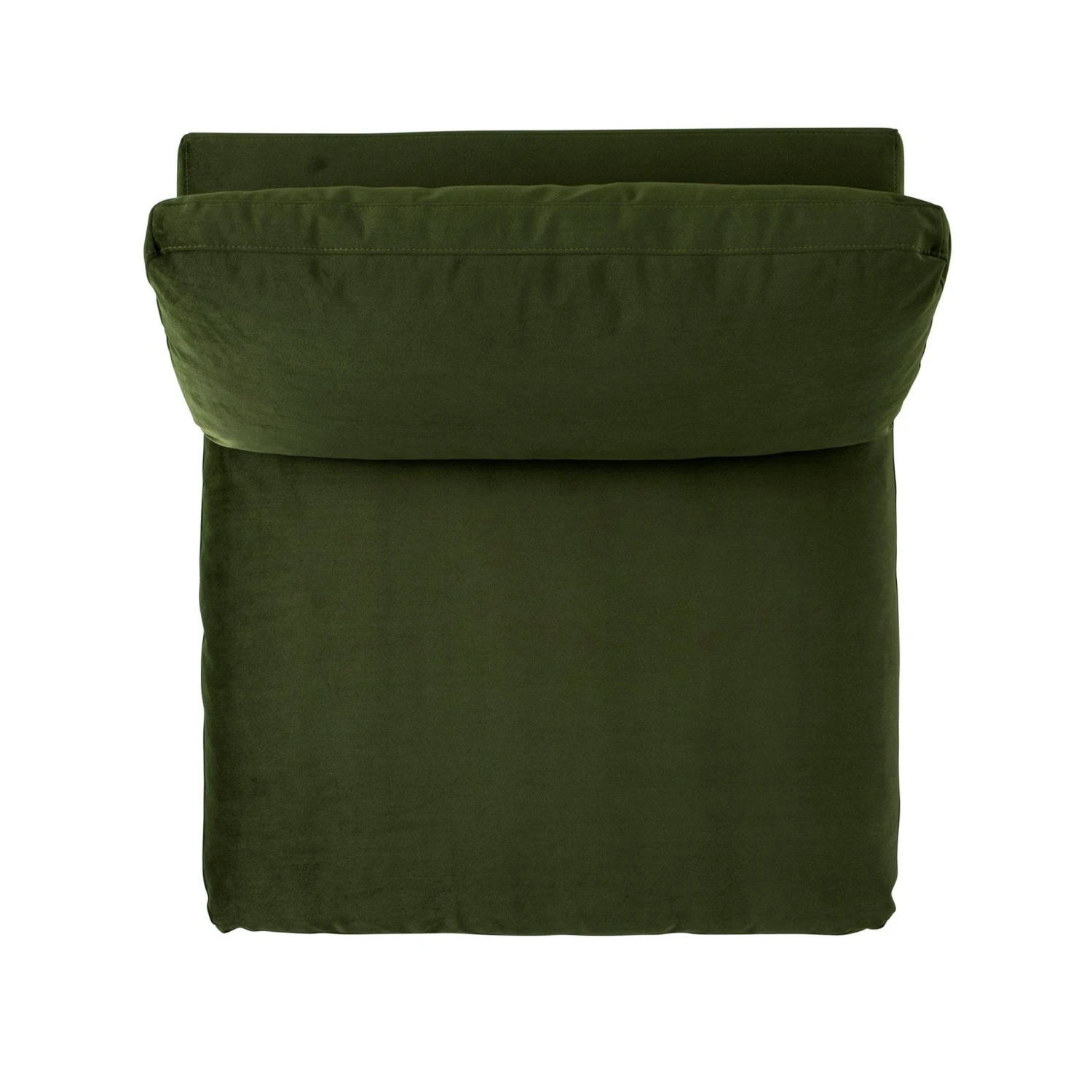 Lutyens Moss Green Velvet Modular Sofa, Armless Seat 5 Lutyens Moss Green Velvet Modular Sofa, Armless Seat - Image 5