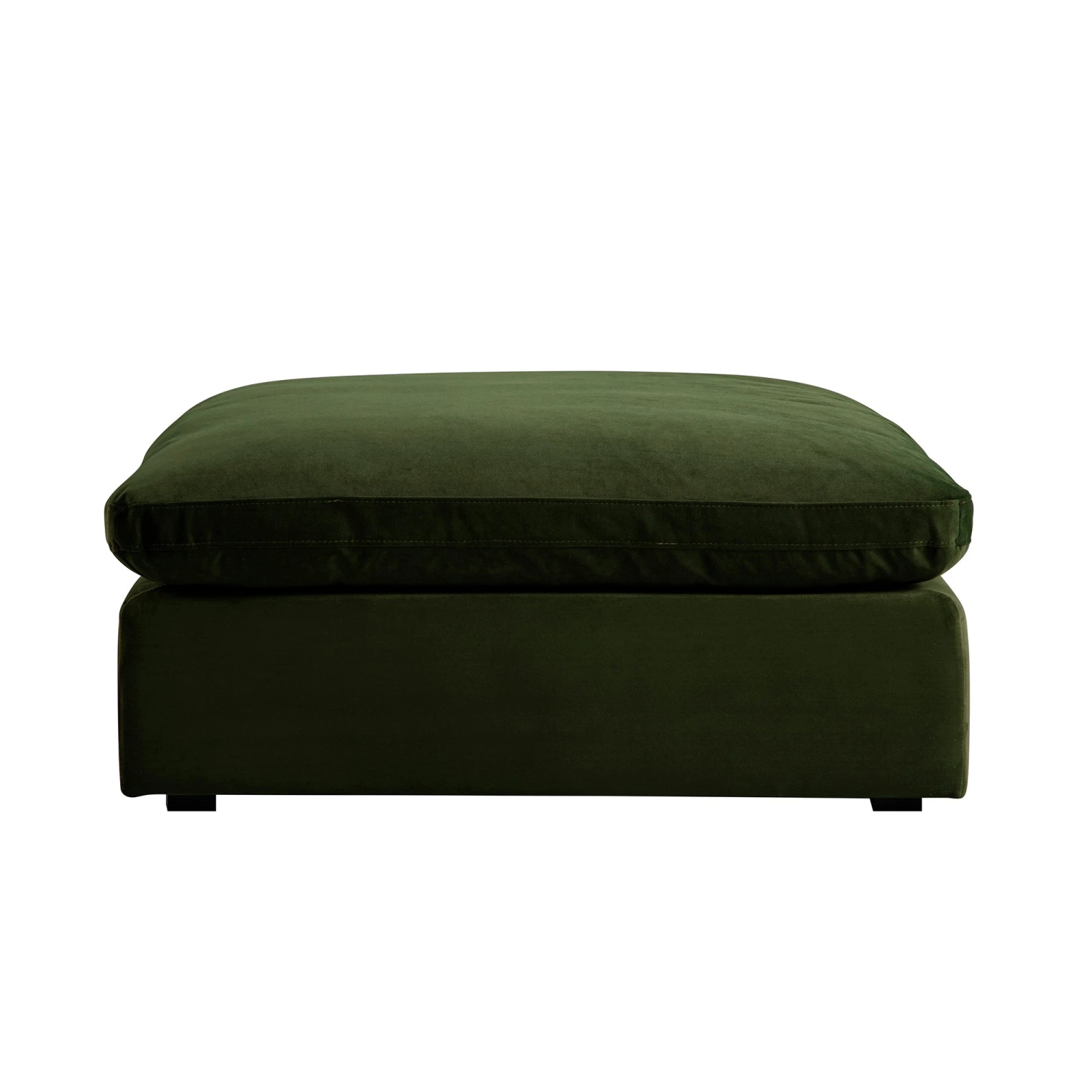 Lutyens Moss Green Velvet Modular Sofa, Stool 1 Lutyens Moss Green Velvet Modular Sofa, Stool