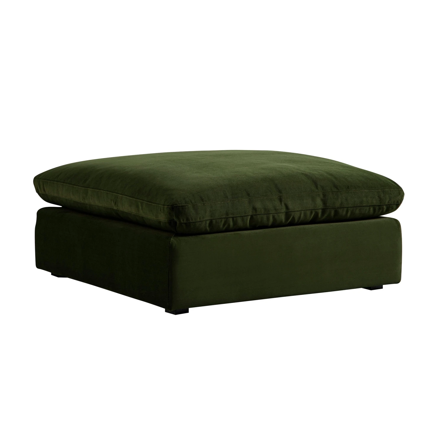 Lutyens Moss Green Velvet Modular Sofa, Stool 2 Lutyens Moss Green Velvet Modular Sofa, Stool - Image 2