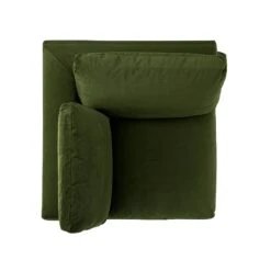 Lutyens Moss Green Velvet Modular Sofa, Corner Unit -Daals Store SCSF 054 MOSS VEL D WB4