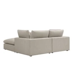Lutyens Oatmeal Weave Fabric Modular Sofa, 2-Piece Chaise -Daals Store SCSF 054 OAT WOV 2PCHAISE WB6