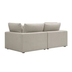 Lutyens Oatmeal Weave Fabric Modular Sofa, 2-Piece -Daals Store SCSF 054 OAT WOV 2P WB6