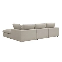 Lutyens Oatmeal Weave Fabric Modular Sofa, 3-Piece Chaise 18 Lutyens Oatmeal Weave Fabric Modular Sofa, 3-Piece Chaise -Daals Store SCSF 054 OAT WOV 3PCHAISE WB6