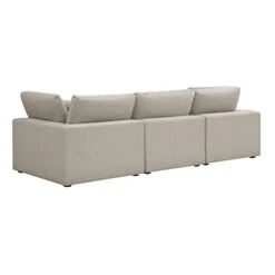 Lutyens Oatmeal Weave Fabric Modular Sofa, 3-Piece -Daals Store SCSF 054 OAT WOV 3P WB6