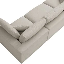 Lutyens Oatmeal Weave Fabric Modular Sofa, 3-Piece -Daals Store SCSF 054 OAT WOV 3P detail2