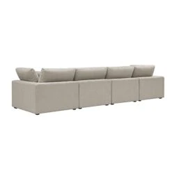 Lutyens Oatmeal Weave Fabric Modular Sofa, 4-Piece -Daals Store SCSF 054 OAT WOV 4P WB6