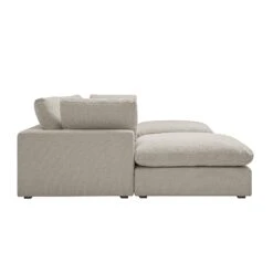 Lutyens Oatmeal Weave Fabric Modular Sofa, 5-Piece U-Shape Set -Daals Store SCSF 054 OAT WOV 5PUSHAPE WB5