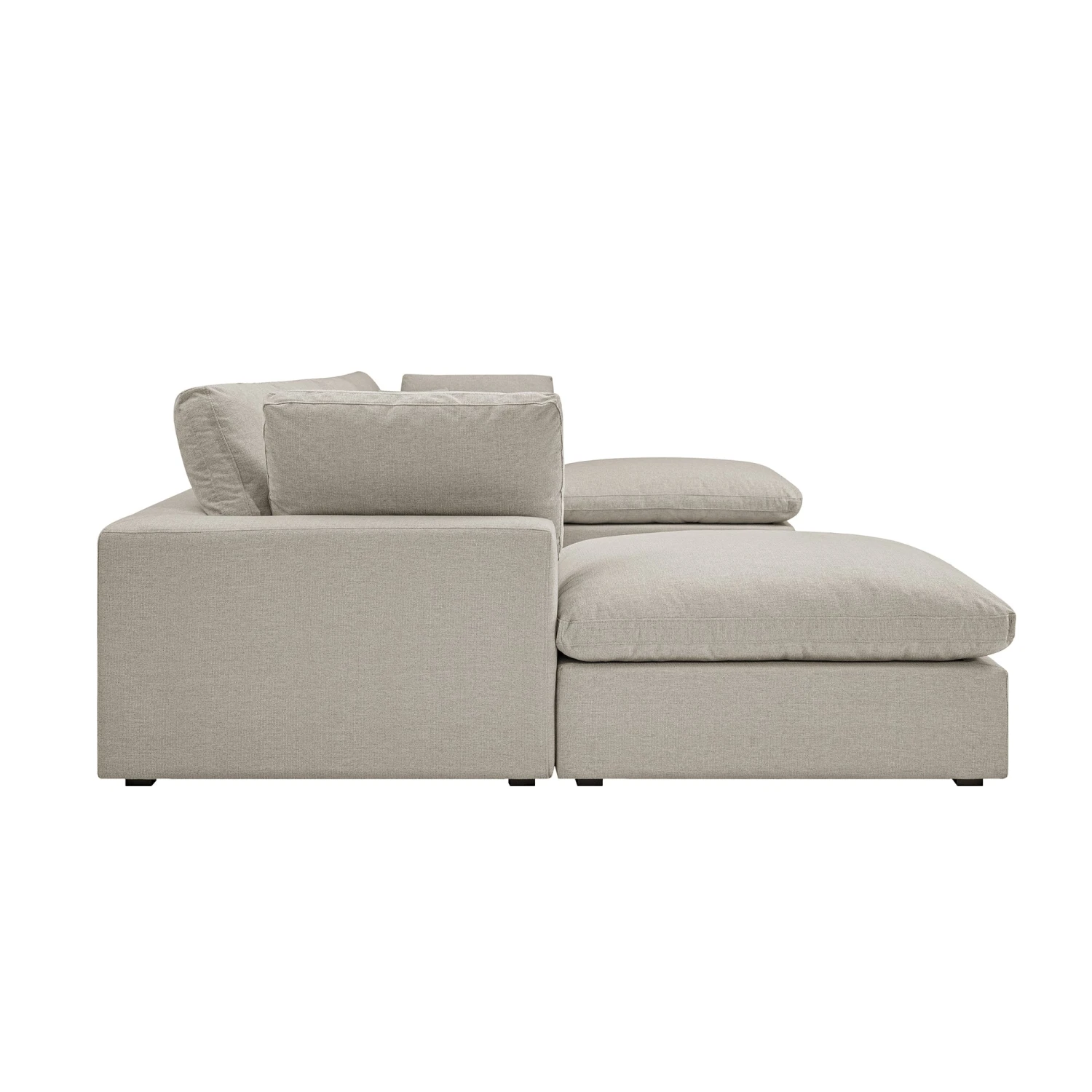 Lutyens Oatmeal Weave Fabric Modular Sofa, 6-Piece U-Shape Set 6 Lutyens Oatmeal Weave Fabric Modular Sofa, 6-Piece U-Shape Set - Image 6