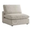 Lutyens Oatmeal Weave Fabric Modular Sofa, Armless Seat