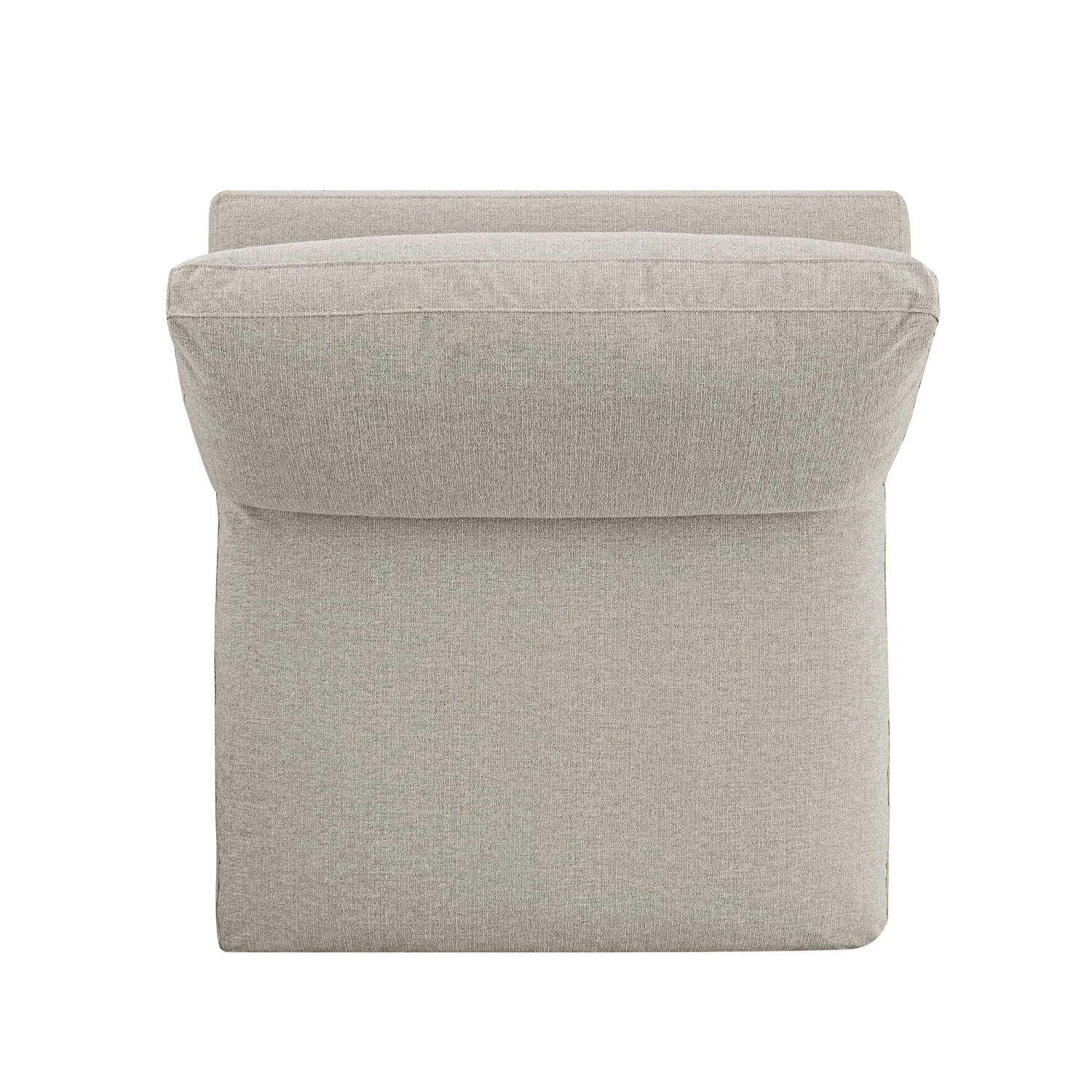 Lutyens Oatmeal Weave Fabric Modular Sofa, Armless Seat 7 Lutyens Oatmeal Weave Fabric Modular Sofa, Armless Seat - Image 7