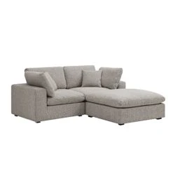 Lutyens Taupe Boucle Modular Sofa, 2-Piece Chaise -Daals Store SCSF 054 TAU BOU 2PCHAISE WB2
