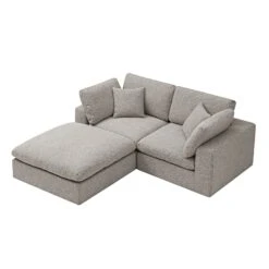 Lutyens Taupe Boucle Modular Sofa, 2-Piece Chaise -Daals Store SCSF 054 TAU BOU 2PCHAISE WB3