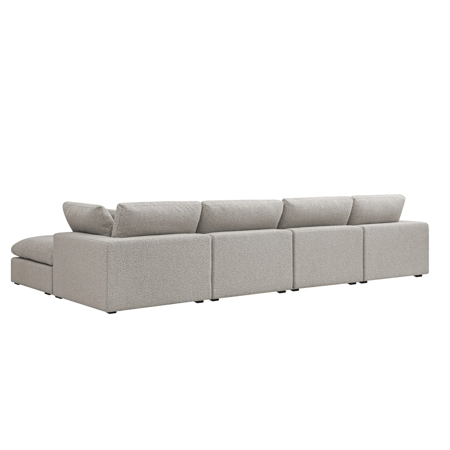 Lutyens Taupe Boucle Modular Sofa, 4-Piece Chaise 7 Lutyens Taupe Boucle Modular Sofa, 4-Piece Chaise - Image 7